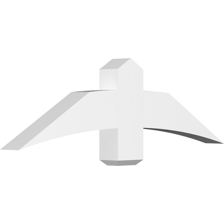 Ekena Millwork Bellingham Architectural Grade PVC Gable Bracket, 48"W x 14"H x 4"D x 6"F, 7/12 Pitch GBP048X14X0406BEL00